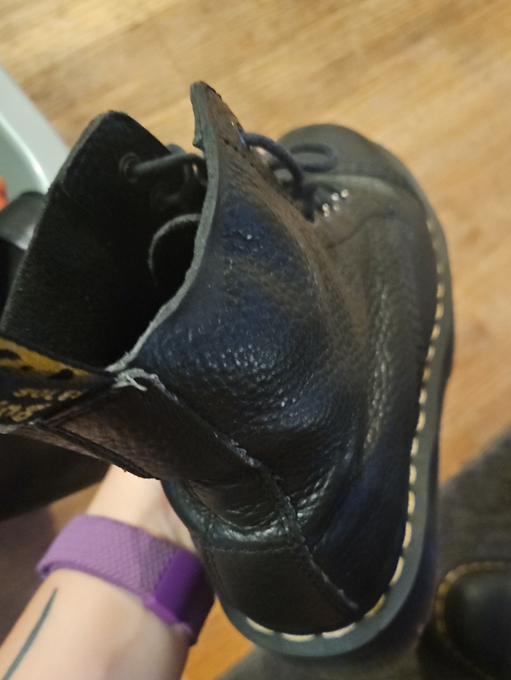 Dr. Martens Black Leather Sinclair Platforms - Picture 3 of 16